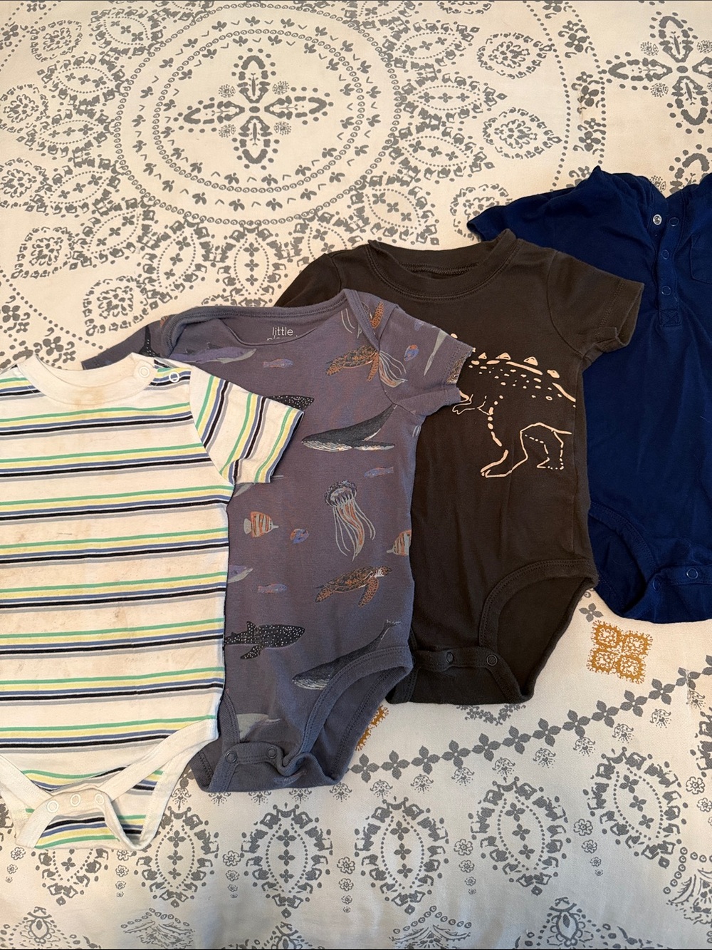 Short-Sleeve Baby Bodysuit Set of 4
